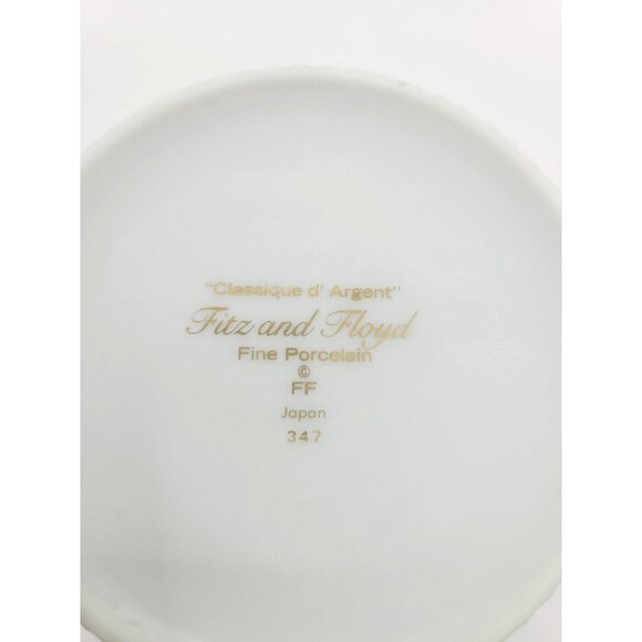 Fitz And Floyd Tea Cup Mug Classique D'Argent Fine Porcelain Japan Replacement - Picture 7 of 10